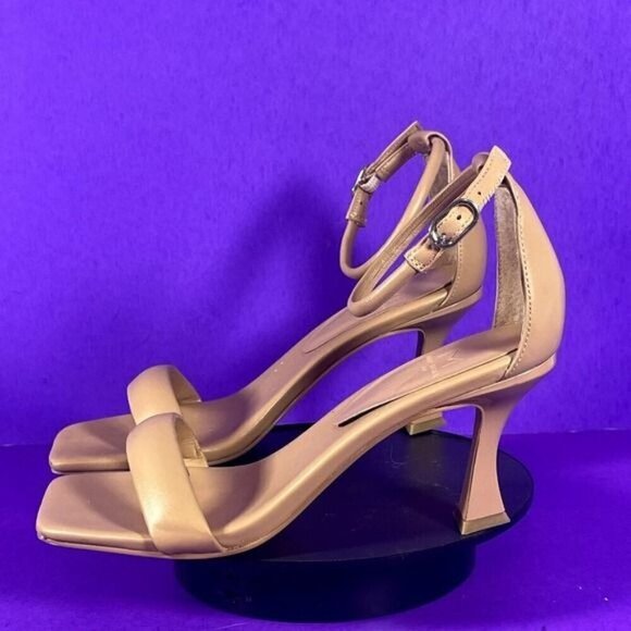 Marc Fisher Brown Leather Derine High Heel‎ Dress Sandals Shoe Size 7 - Picture 3 of 7